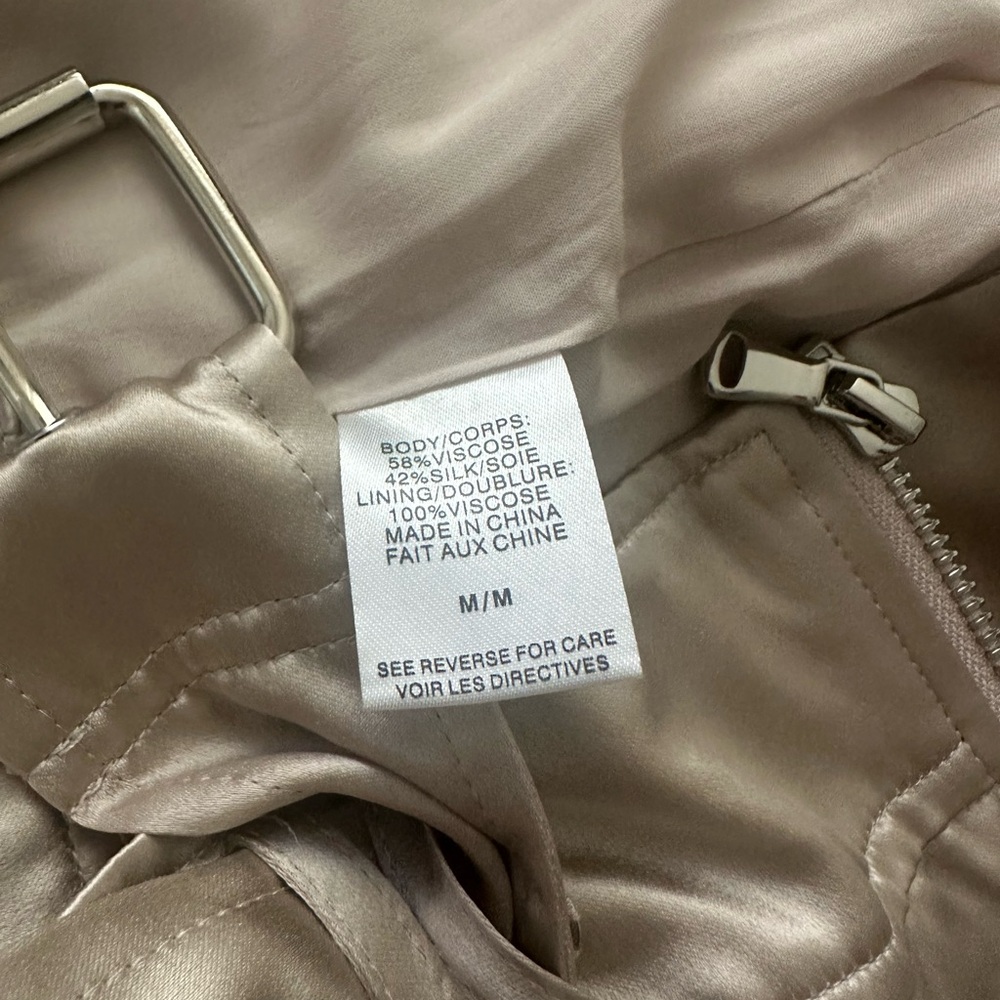 Cami NYC Satin silk moto Jacket M - Picture 8 of 9